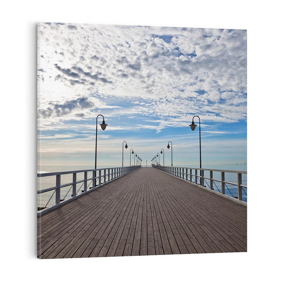 Obraz na płótnie 40x40 - Molo nad Bałtykiem w Gdyni - molo, Gdynia