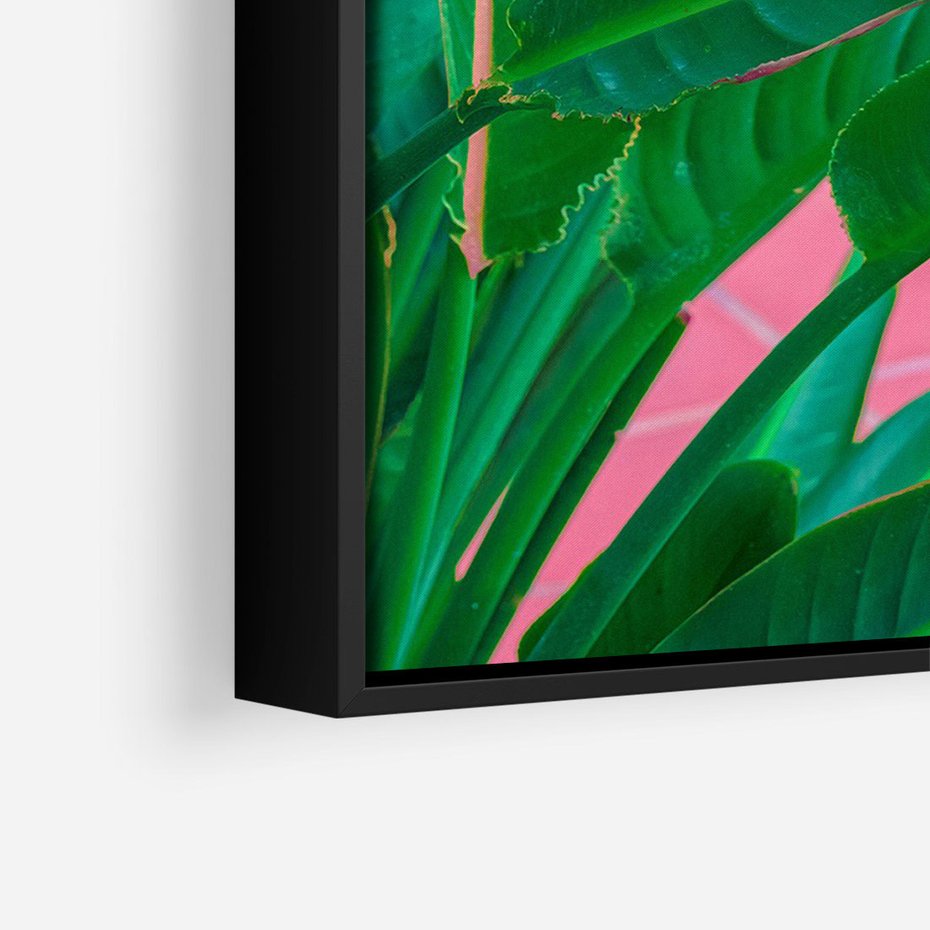 Obraz w ramie 50x70 - Odezwij się do przeszłości - liście, retro - rama czarna