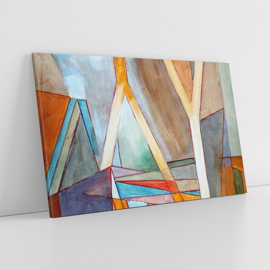 Obraz na płótnie 100x70 - Geometria abstrakcji - abstrakcja, geometria