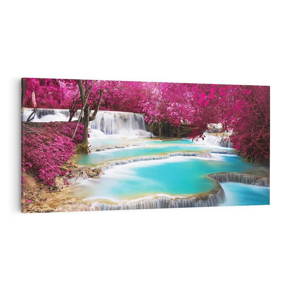 Obraz na płótnie 100x50 - Siła Natury - wodospad, Tajlandia