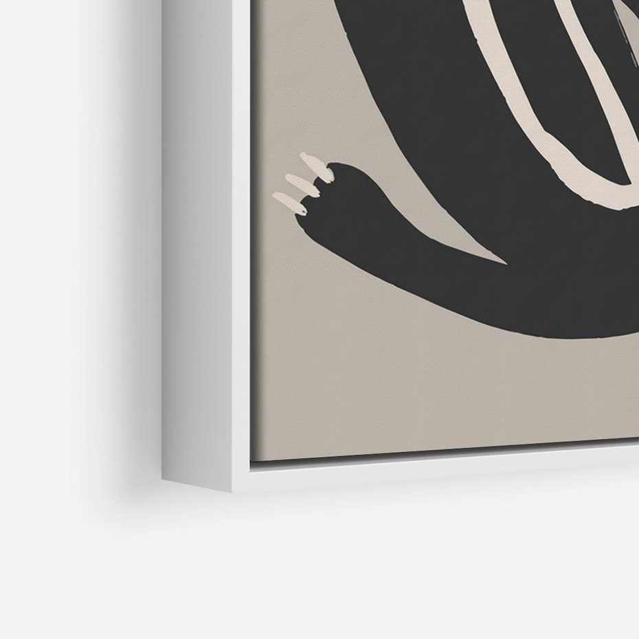 Obraz w ramie 80x120 - Migotliwe Echa Skandynawii - skandynawska sztuka, lis - rama biała