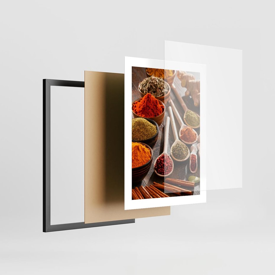 Plakat w ramie 30x40 - Smakowite Aromaty - przyprawy, kuchnia - rama czarna