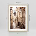 Plakat w ramie 50x70 - mistyczna podróż - uliczka, perspektywa - rama drewno
