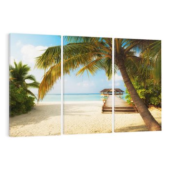 Obraz na płótnie 120x80 - Rajski relaks na Malediwach - Malediwy, plaża