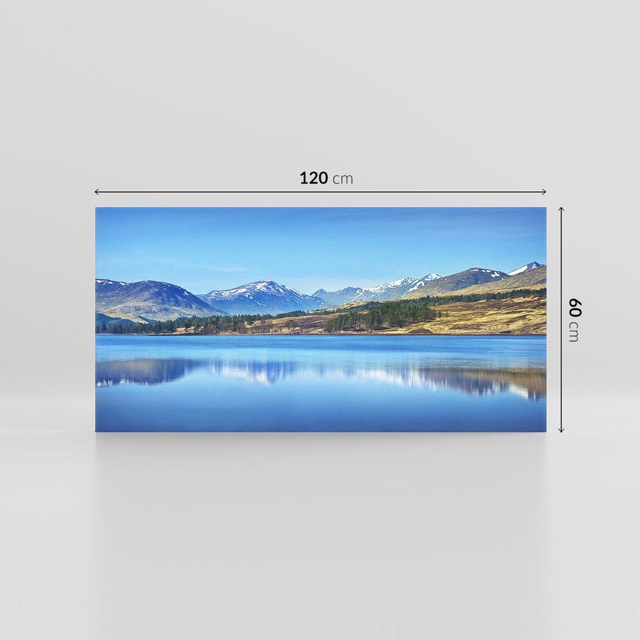 Obraz na płótnie 120x60 - Siła i Spokój Przyrody - góry, jezioro