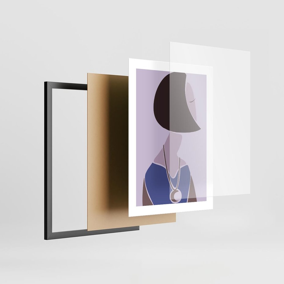 Plakat w ramie 30x40 - Kobieca Esencja - nowoczesny plakat, modern art - rama czarna