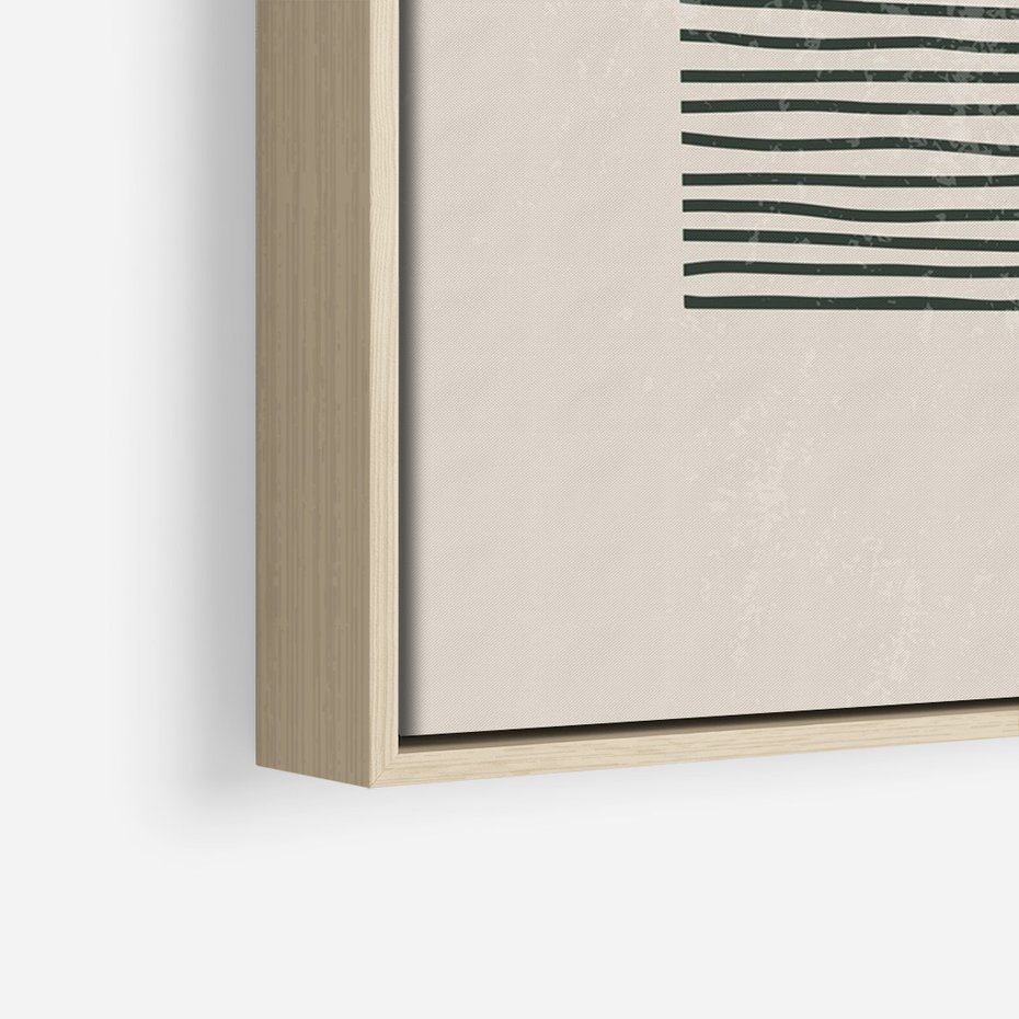 Obraz w ramie 50x70 - Przenikająca Kreatywność - nowoczesna sztuka, minimalizm - rama drewno