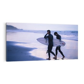 Obraz na płótnie 140x70 - Morze Emocji na Desce Surfera - surfer, surfing