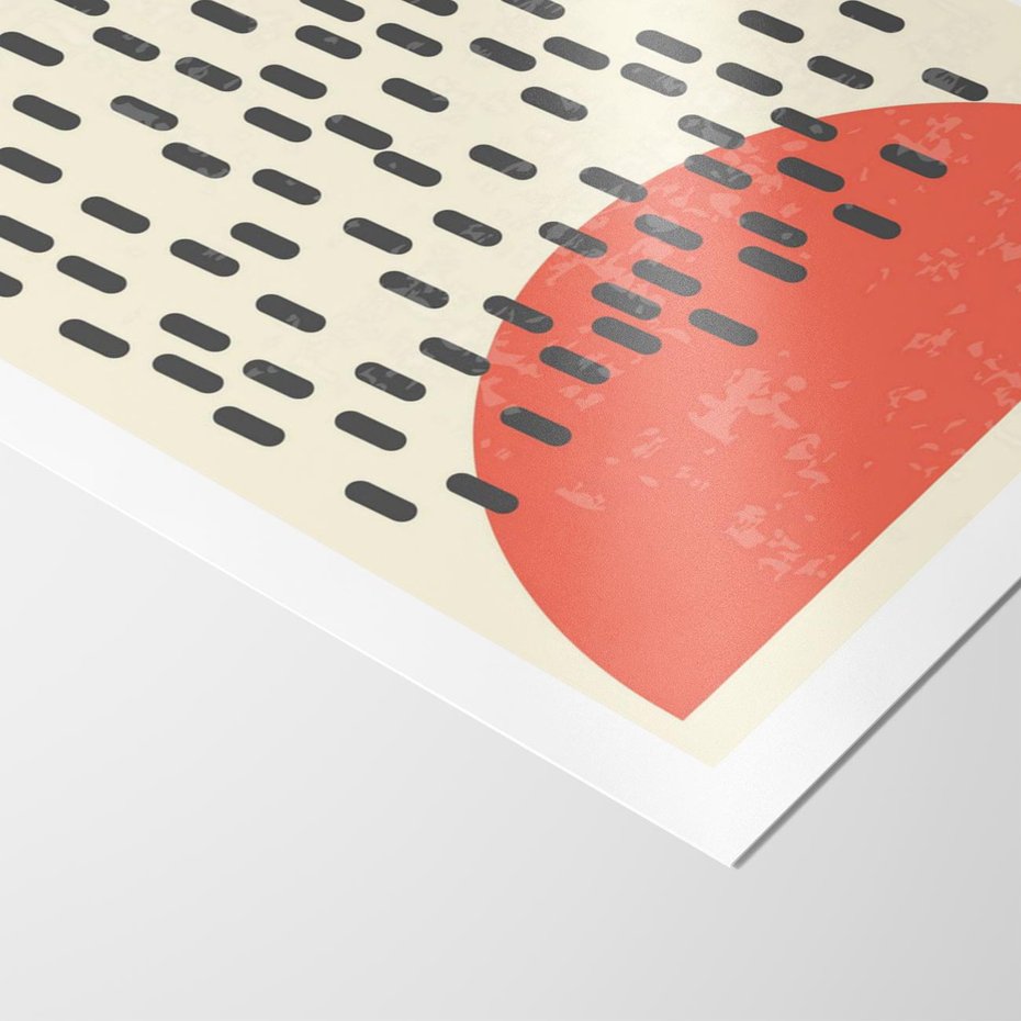 Plakat bez ramy 30x40 - Czerwona Abstrakcja: Grafika z Wyrazistym Kołem - abstrakcja grafika, czerwone koło