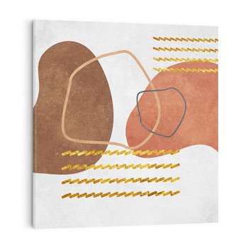 Obraz na płótnie 50x50 - Odbicie światła serca - abstrakcyjne rozlane plamy, boho styl