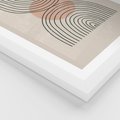 Plakat w ramie 30x40 - Nowy Rytuał - abstrakcyjna sztuka, boho kształty - rama biała