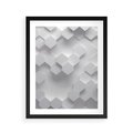 Plakat w ramie 40x50 - Kreatywna Forma - geometryczny, 3D - rama czarna