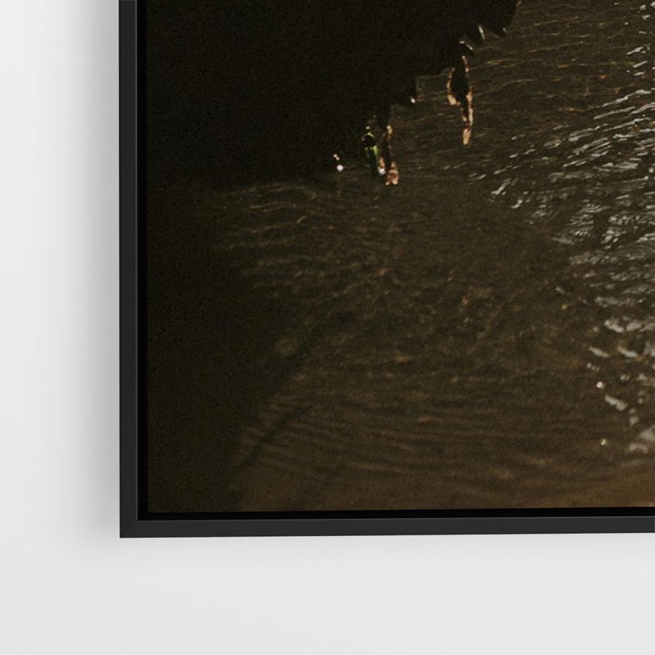 Obraz w ramie 100x70 - Relaksujący Raj - plaża, morze - rama czarna