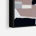 Obraz w ramie 100x70 - Wyrażona cisza abstrakcji - abstrakcyjne, nieregularne kształty - rama czarna