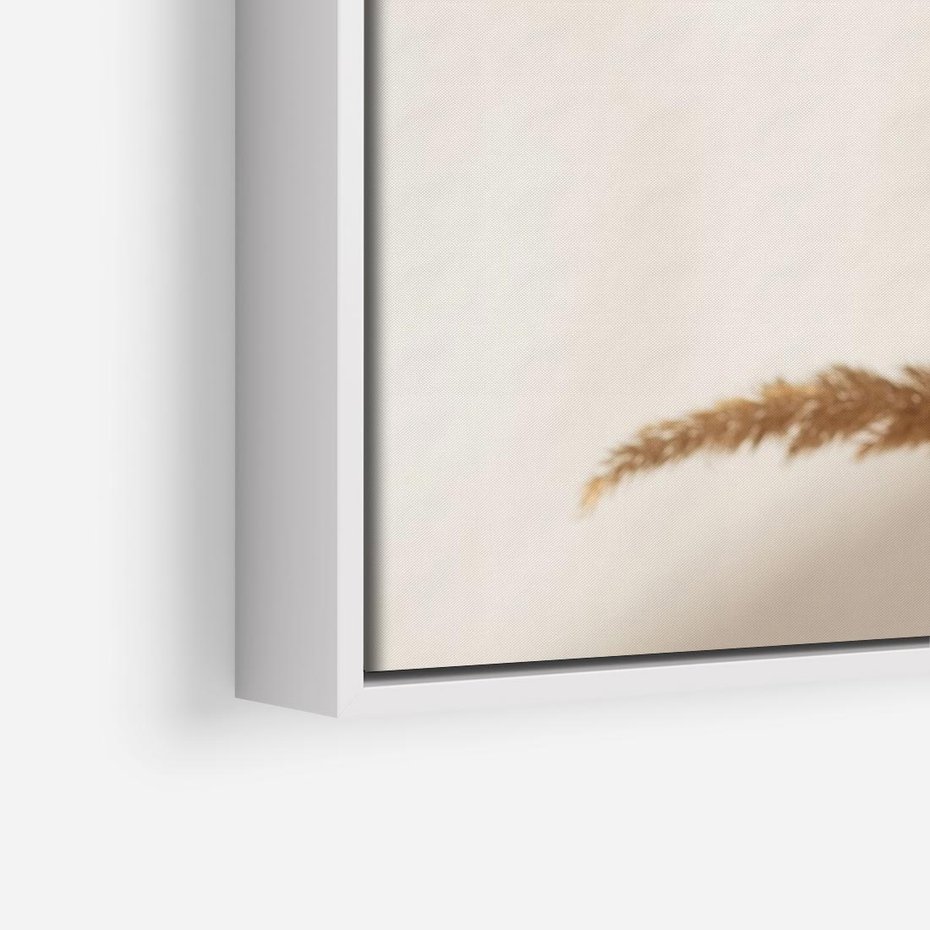 Obraz w ramie 120x80 - Swobodne trawy boho - boho, suche - rama biała