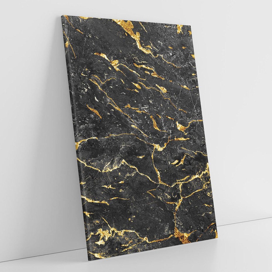 Obraz na płótnie 50x70 - Egzotyczny Blask - marmur, złoto