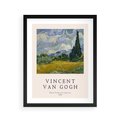 Plakat w ramie 40x50 - Pole z Cyprysami - reprodukcja obrazu, van gogh - rama czarna