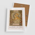 Plakat w ramie 50x70 - Mucha: Reprodukcja i Typografia na Plakacie - reprodukcja, alfons mucha - rama biała