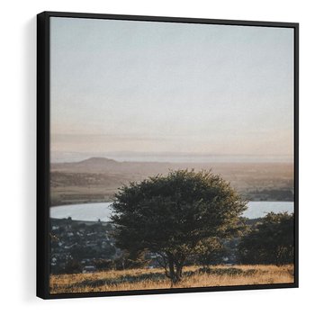 Obraz w ramie 50x50 - Siła Natury - drzewo, pejzaż - rama czarna