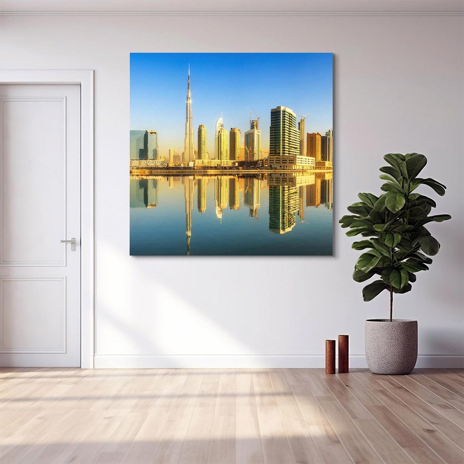 Obraz na płótnie 60x60 - Panorama Dubaju - Dubai, Dubaj