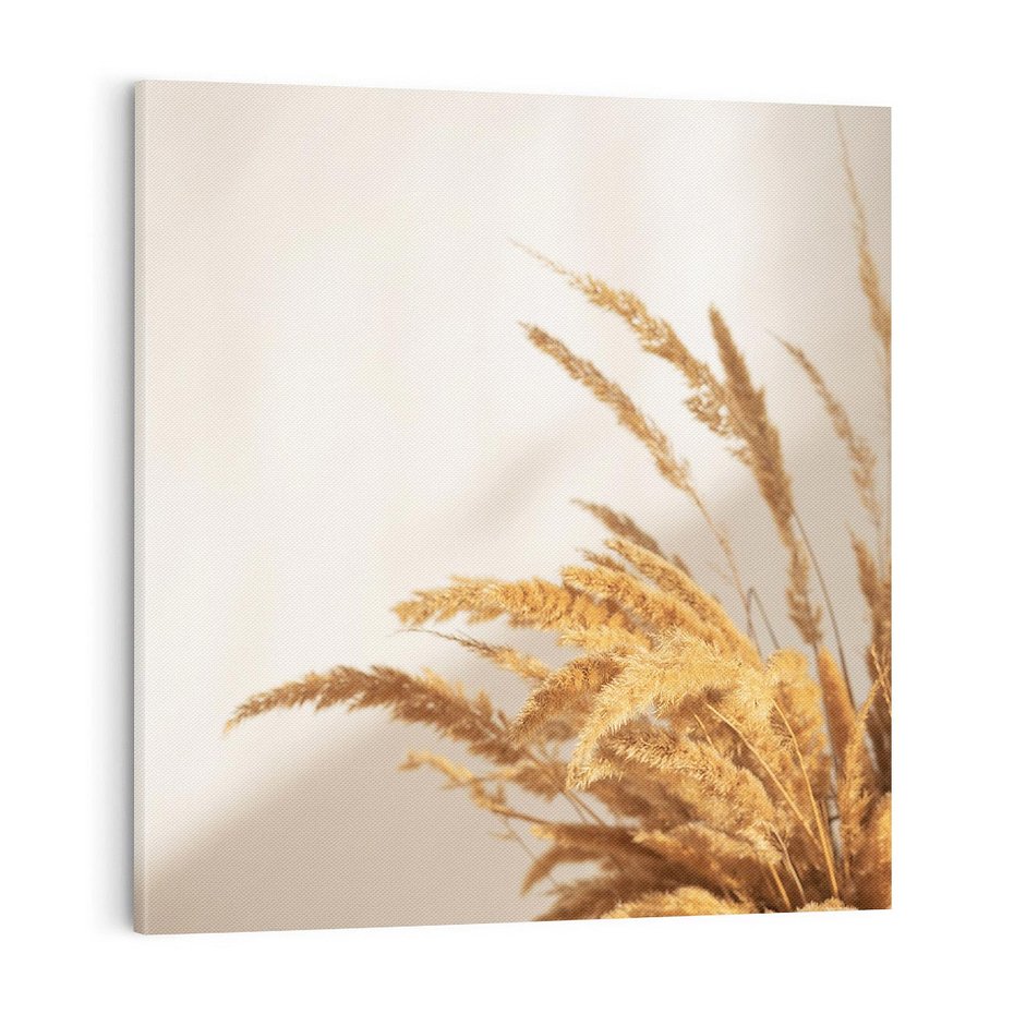 Obraz na płótnie 40x40 - Swobodne trawy boho - boho, suche