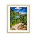 Plakat w ramie 40x50 - Jezioro górskie: harmonia natury - jezioro, góry - rama drewno