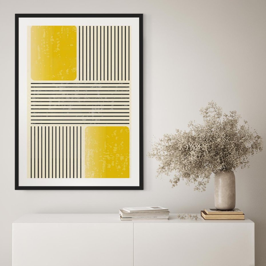 Plakat bez ramy 30x40 - Geometria w Ruchu - geometria, proste linie