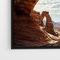 Obraz w ramie 50x50 - Magia pustynnego kanionu - pustynia, kanion - rama czarna