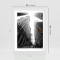 Plakat w ramie 30x40 - Miejskie Wieże - miasto, wieżowce - rama biała