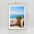 Plakat w ramie 50x70 - Santorini - oaza greckiej wyspy - Santorini, grecka - rama drewno