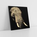 Obraz na płótnie 80x80 - Potężny słoń Afryki - safari, afryka