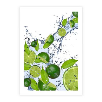 Plakat bez ramy 40x50 - Cytrusowa Świeżość - limonki, cytryny