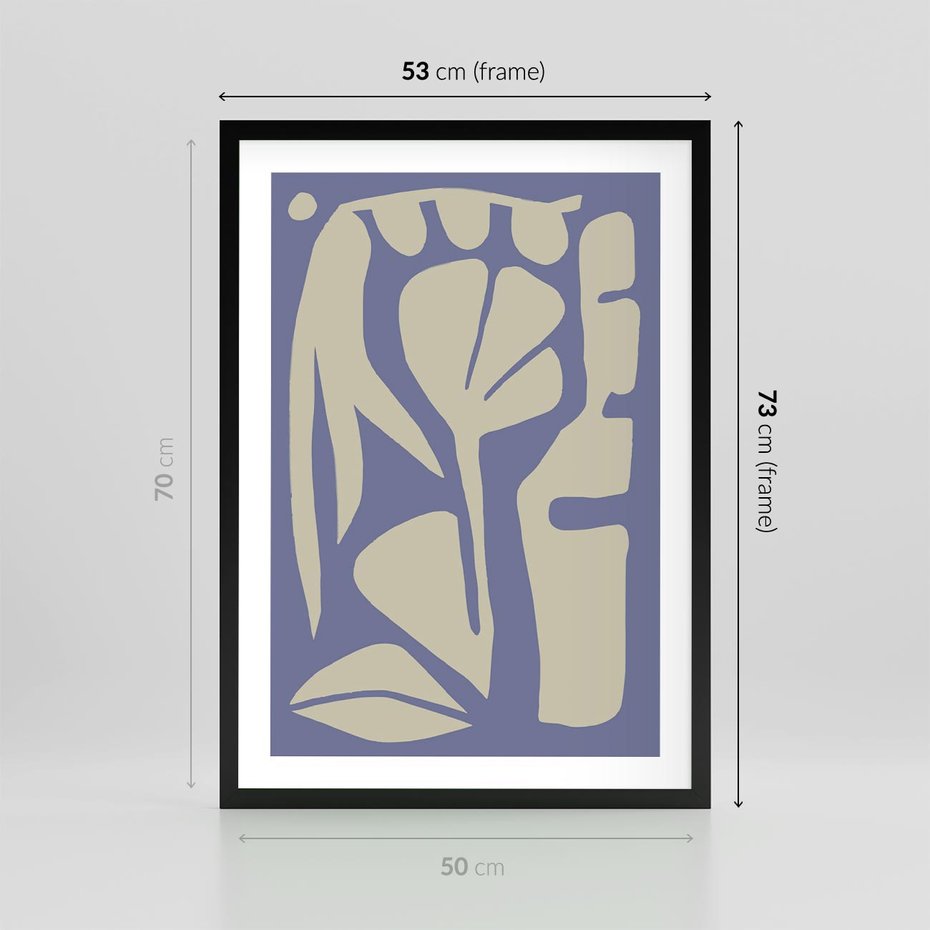 Plakat w ramie 50x70 - Echa Wizualnej Transcendencji - skandynawski styl, plakat - rama czarna