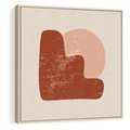 Obraz w ramie 50x50 - Przenikanie Granic - nowoczesny plakat, abstrakcyjne kształty - rama drewno