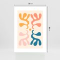 Plakat bez ramy 21x30 - Migotliwe Akwarelowe Kontury - absrakcyjne dziwne formy, nowoczesny plakat