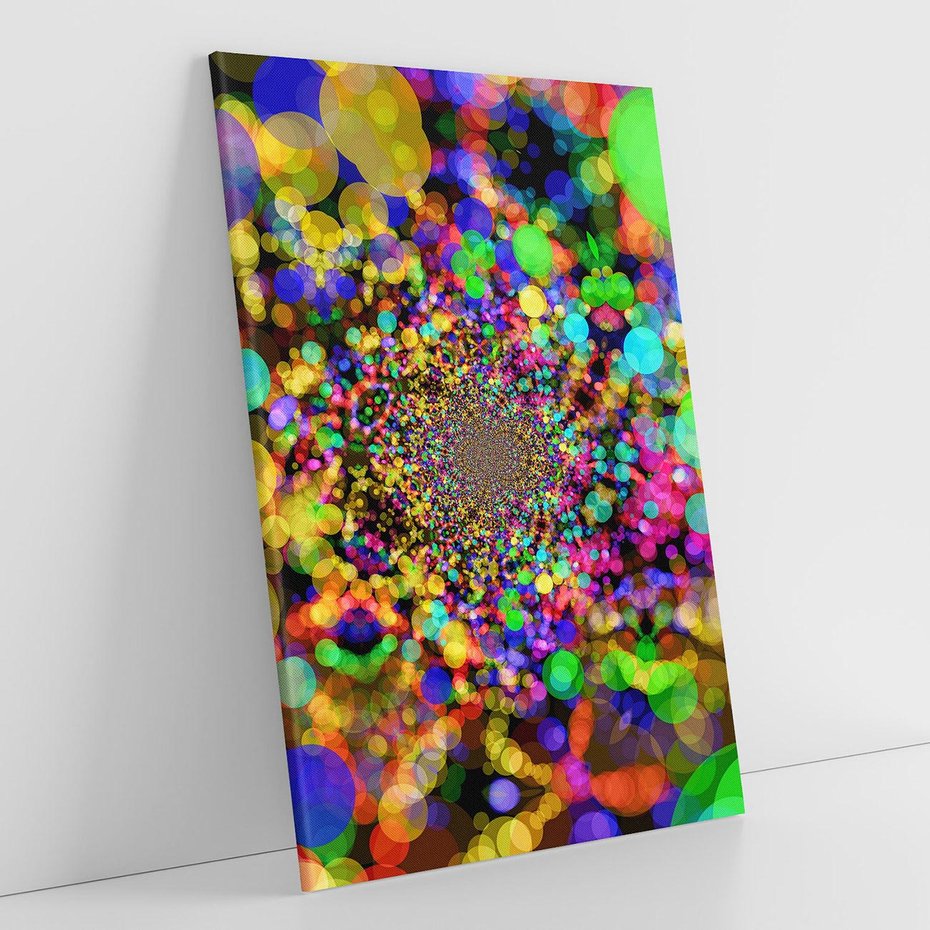 Obraz na płótnie 50x70 - Abstrakcja: gra kolorów i form - abstrakcja