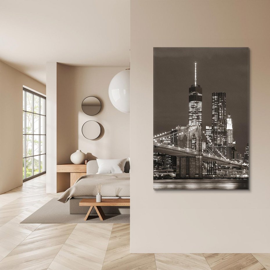 Obraz na płótnie 50x70 - Magia miasta nocą - miasto, noc