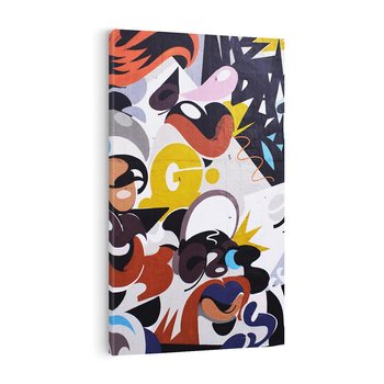 Obraz na płótnie 80x120 - Moc kolorów w graffiti - graffiti