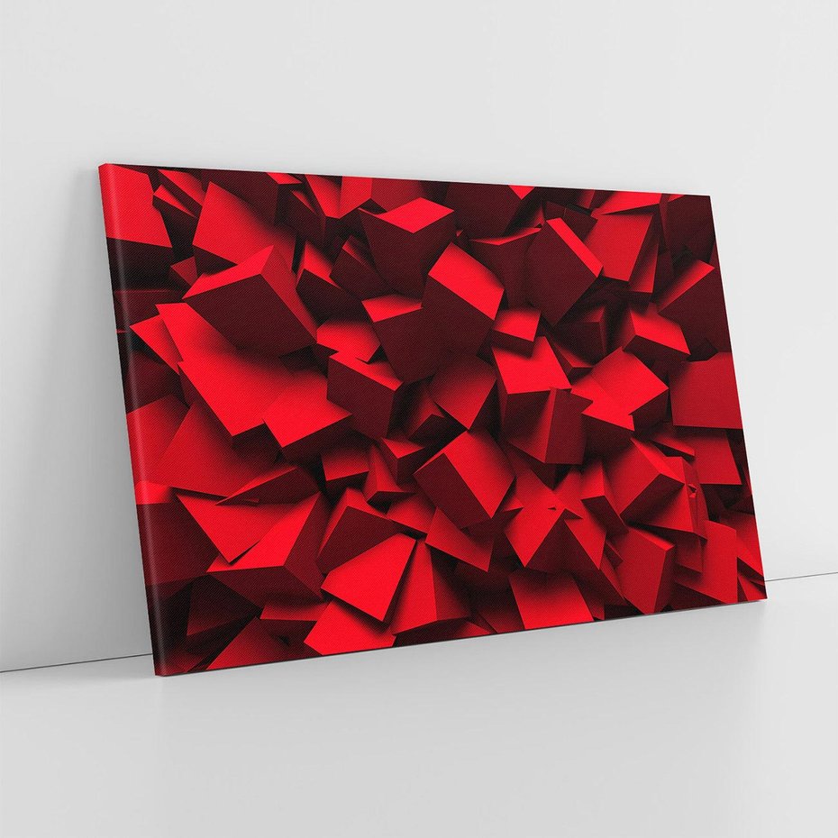 Obraz na płótnie 120x80 - Geometryczny 3D - abstrakcyjna kompozycja - geometryczny, 3D