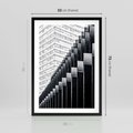 Plakat w ramie 50x70 - Architektura Stopniowa - architektura, budynki - rama czarna