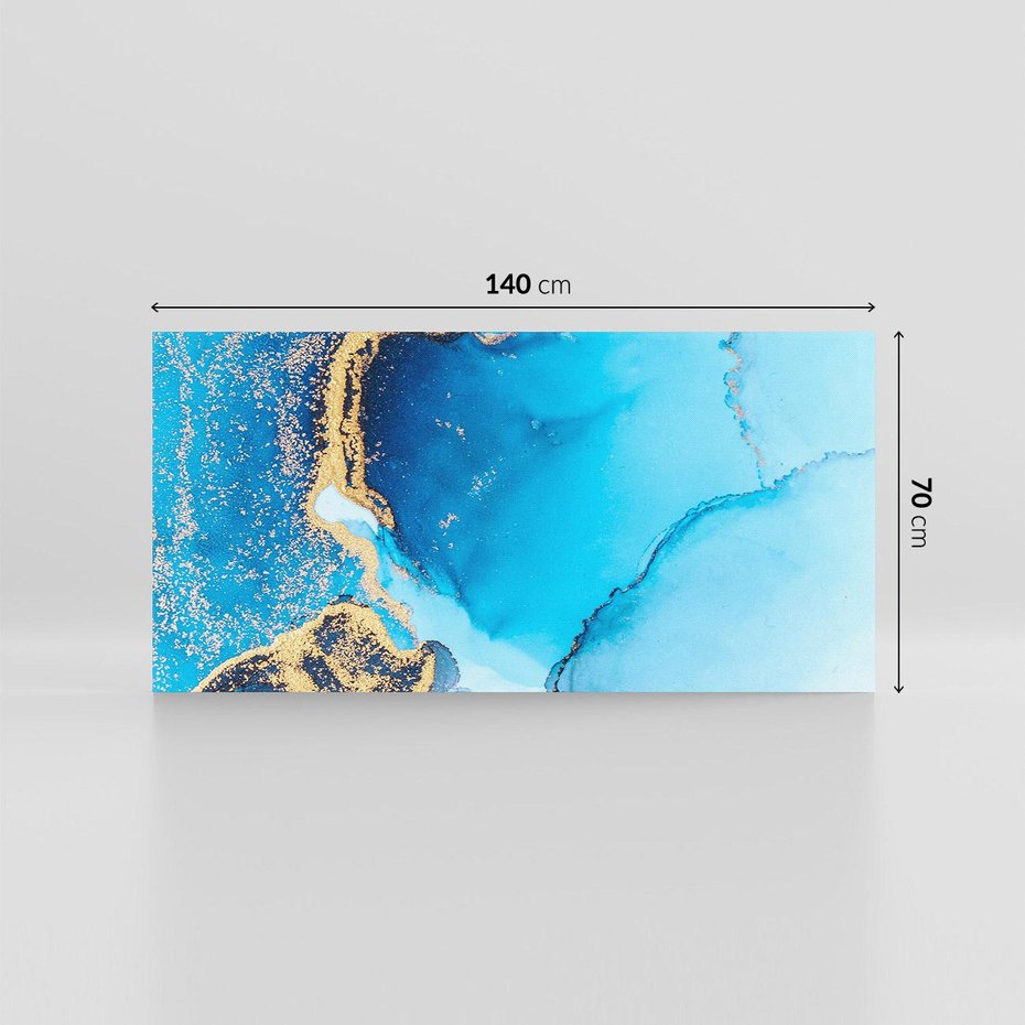 Obraz na płótnie 140x70 - Elegancja i Wyrafinowanie - marmur, złoto