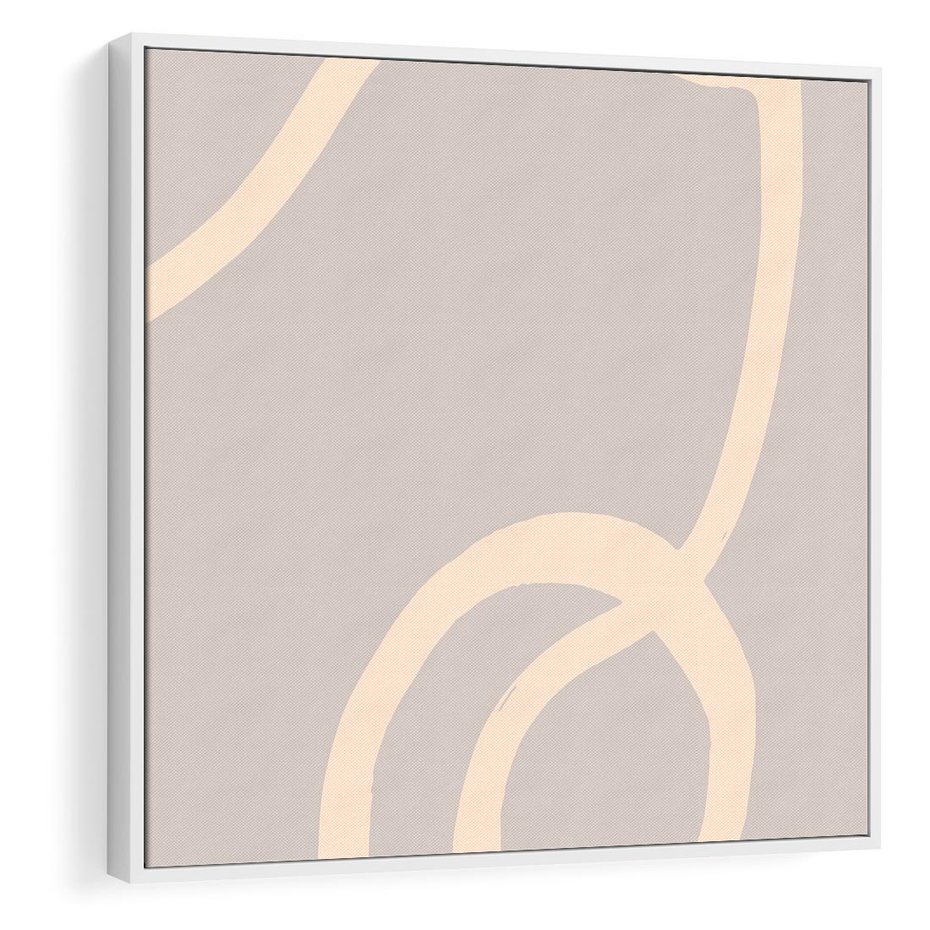 Obraz w ramie 50x50 - Wystylizowana Rewolucja - minimalistyczny obraz, nowoczesny - rama biała