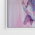 Obraz w ramie 50x50 - Splecione - obraz olejny, pastelowe kolory - rama biała