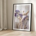 Plakat bez ramy 30x40 - Błękitno-Biała Harmonia - suszone kwiaty, błekitne