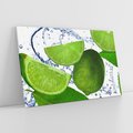 Obraz na płótnie 100x70 - Świeże limonki - limonki, woda