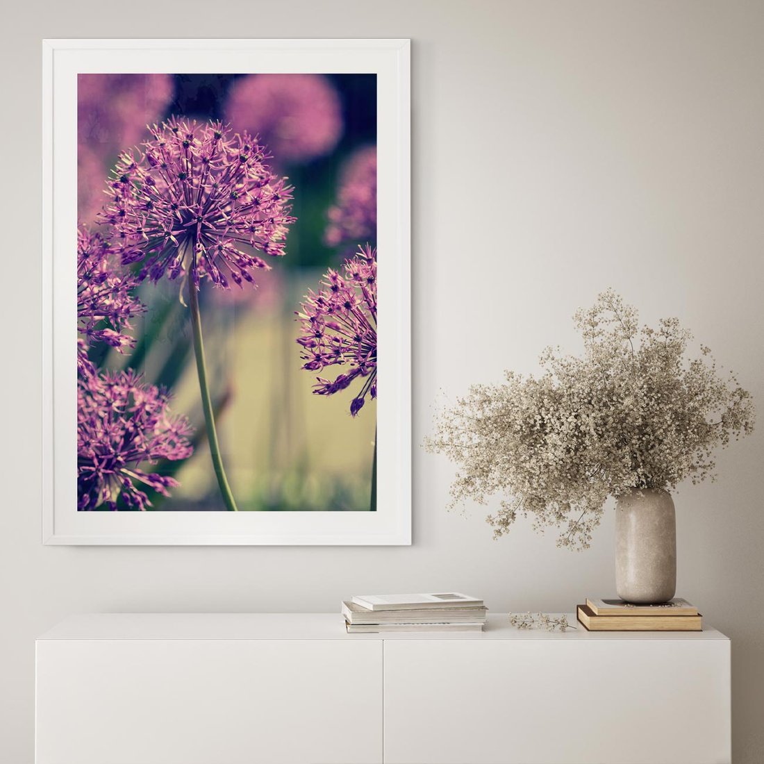 Plakat bez ramy 50x70 - Kwiatowa łąka w pełnym rozkwicie - kwiaty, łąka