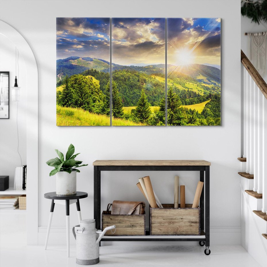 Obraz na płótnie 120x80 - Pejzaż w perspektywie - pejzaż, perspektywa