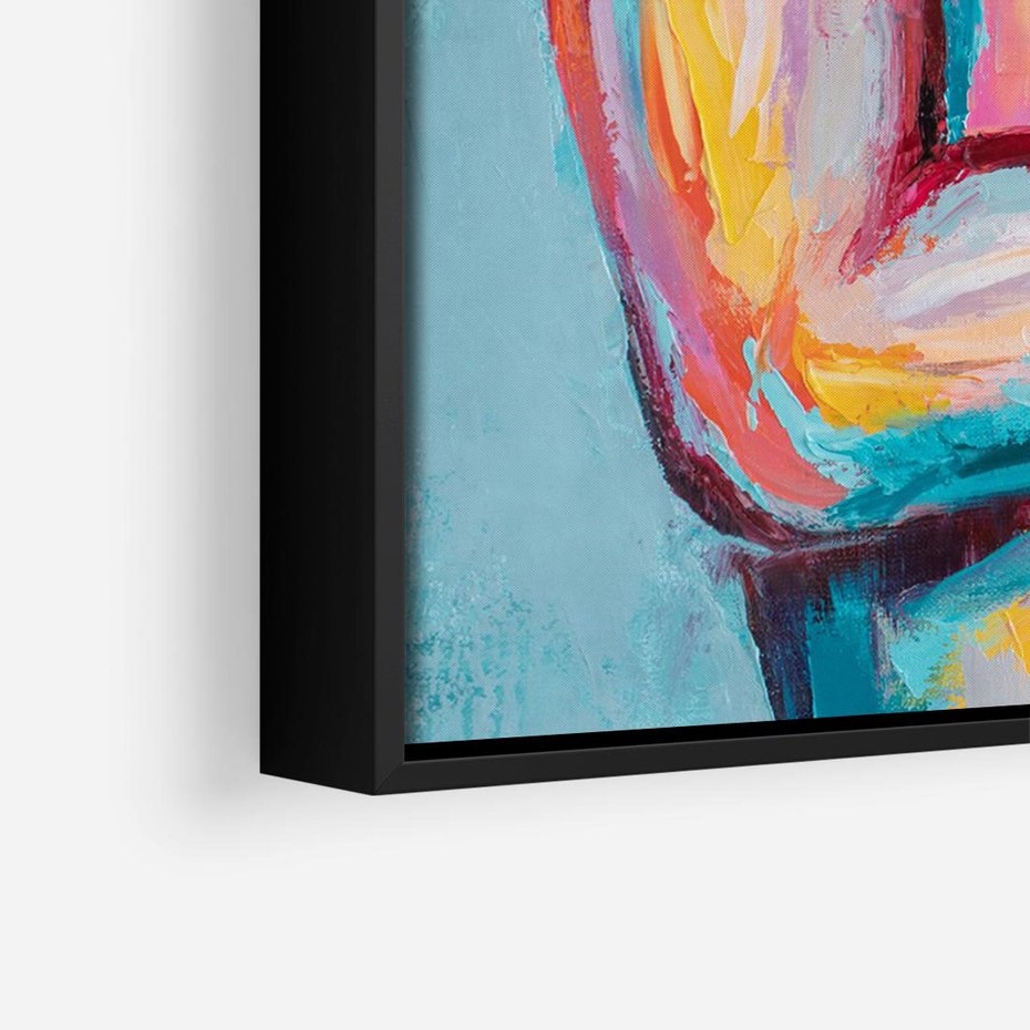 Obraz w ramie 70x50 - Nagie Natchnienie - obraz olejny, naga kobieta - rama czarna