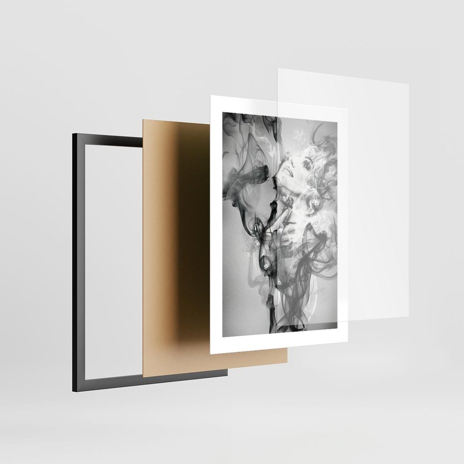 Plakat w ramie 30x40 - Abstrakcja kobiecego piękna - abstrakcja, kobieta - rama czarna