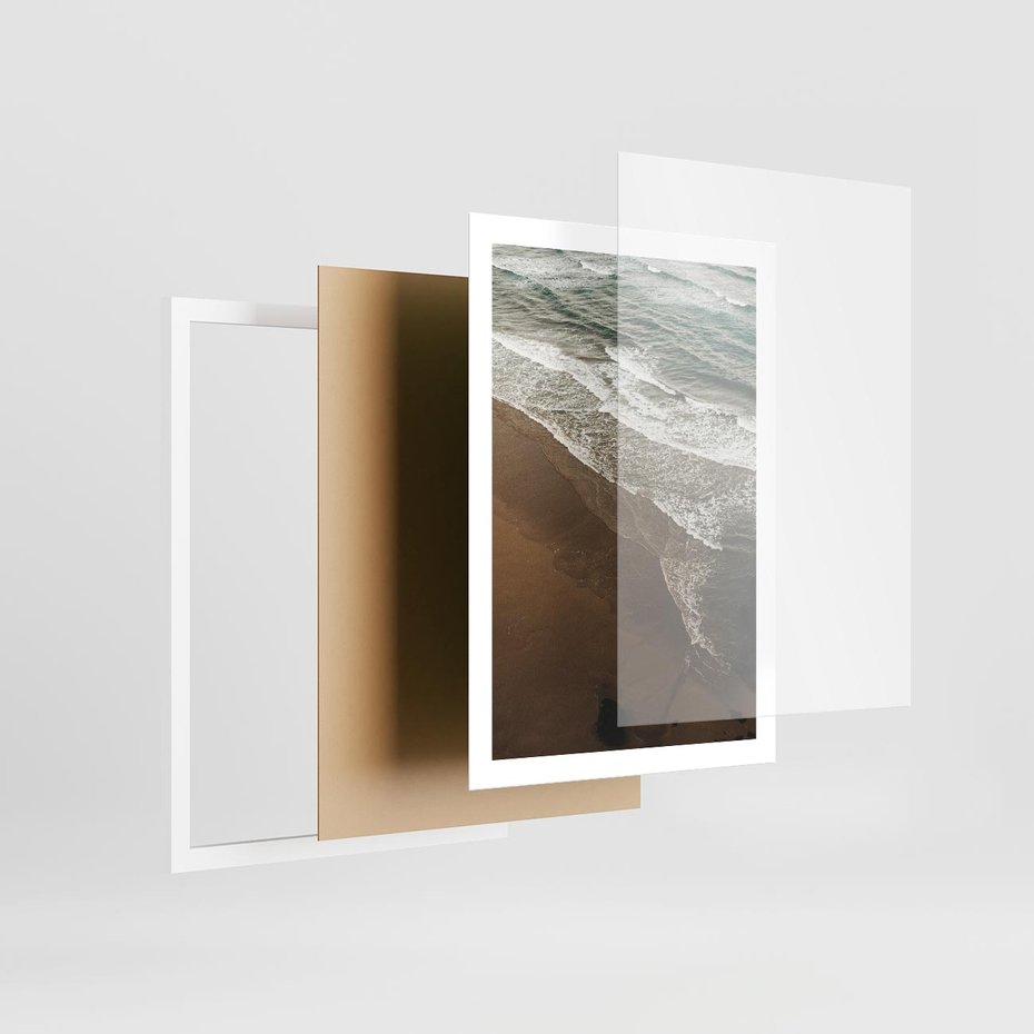 Plakat w ramie 50x70 - Spokój nad plażą - plaża, morze - rama biała